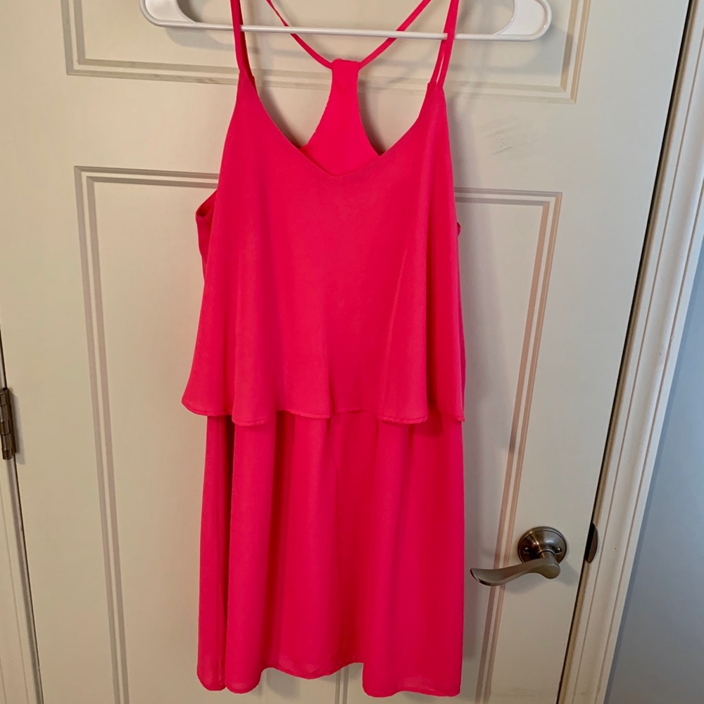 💕 hot pink summer dress.